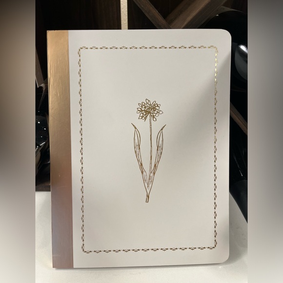 NWOT Martha Stewart Gold Flower Composition Notebook - Picture 2 of 3